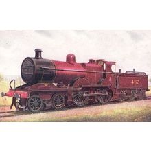 Midland 4-4-0 Express Antique Train Railway Old Postcard