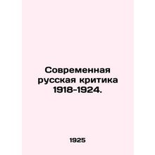 Contemporary Russian Criticism 1918-1924. In Russian /Sovremennaya russkaya kr