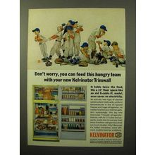 1964 Kelvinator Trimwall Refrigerator Ad - Hungry Team