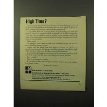1964 Merrill Lynch Brokers Ad - High Time?