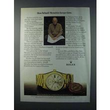 1981 Rolex Day-Date Ad - Yehudi Menuhin