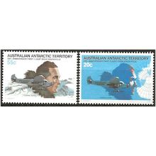 Australian Antarctic Terr 1980 50th Ann Flight Set SG35-36 Unmounted Mint . .. .