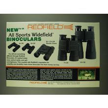 1986 Redfield Binoculars Advertisement - New all sports widefield Binoculars