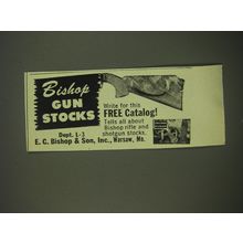 1952 Bishop Gun Stocks Advertisement