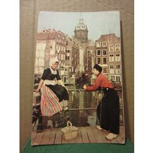 AMSTERDAM, HOLLAND used vintage postcard 1959 pm #