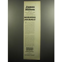 1951 Little, Brown & Co. Book Advertisement - Mourning Journey by James Hilton