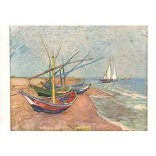 Van Gogh Fishing Boats In The Beach Laren Collection Painting Postcard