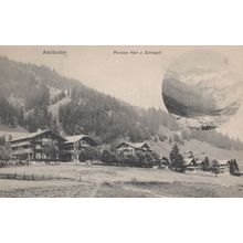 Adelboden Moon Planet Circle Hotel Pension Hari Swiss Postcard s