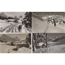 Adelboden Rambling In Snow Ski Tracks 4x Swiss Old Postcard s