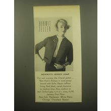 1959 Bonwitt Teller Jacket by Vera Horn Ad - Bonwit's Jersey Jump