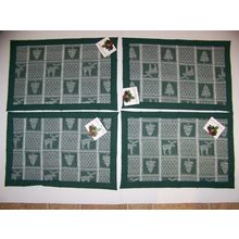 NATURAL IMPRESSIONS PLACEMATS (4) NORTHWOODS MOOSE TREE
