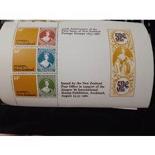 new zealand 1980 anniv 1st NZ postage stamp MNH mint minisheet