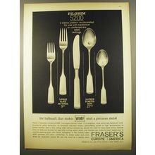 1961 Fraser's Piolgrim 5200 Flatware Advertisement - a classic pattern