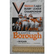 1981 programme Blackpool Borough v. Wigan