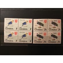 ICOLLECTZONE GAMBIA 222-223 VF NH Blocks Birds