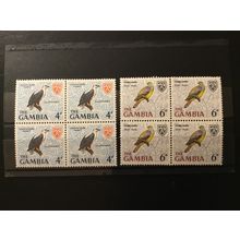 ICOLLECTZONE GAMBIA 220-221 VF NH Blocks Birds