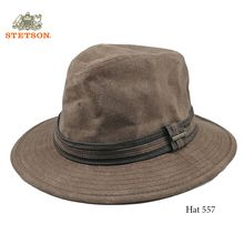 STETSON Distressed Faux Suede Outdoor Hat - Size M
