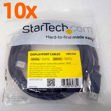 LOT OF 10 Startech Displayport to Displayport cable 10ft/3m M/M 4K x 2K 60Hz