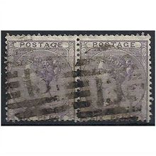 1856 SG70 6d Lilac Watermark EMBLEMS Good Used PAIR ...