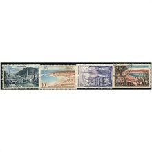 1954 4 different values - #332 fine used (o)