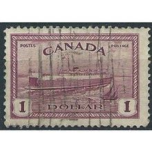 Canada 1946 SG406 $1 Purple Good/Fine Used ... .