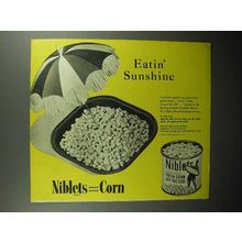 1947 Green Giant Niblets Corn Ad - Eatin' Sunshine