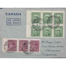 Canada War Issue booklets Air Mail 1946 Aerogram forunner to Palistine