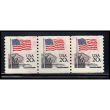Used 1895 20c U.S. Flag Very Fine PNC 3/3 PA2213