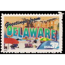 3703 37c Delaware Fine MNH V2772