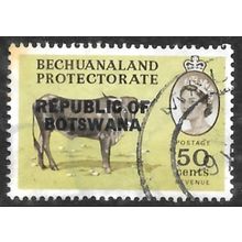 1966 Betschuanaland Postage Stamps Overprinted REPUBLIC OF BOTS 50c Fine Used C1