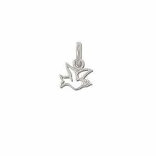 925 Sterling Silver Diamond Cut Open Bird Pendant