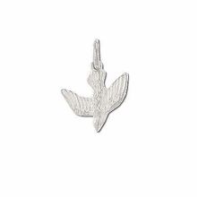 Sterling Silver flying descending Bird Pendant