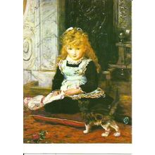 Art SIR JOHN EVERETT MILLAIS Puss In Boots Postcard (Medici 1852)