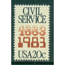 2053 20c Civil Service Fine MNH Plt/20 Top 1 Pos 1 8 L01085