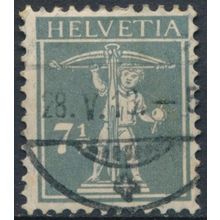 William Tell's Son: 7½c Type III - Switzerland 1917 - FH - MiNr 138xIII (B)