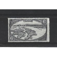 Brunei.SG83 6c Native Houses,Water Village.Mounted Mint.Aug25c