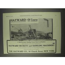 1910 Hayward Buckets & Machinery Ad - Skid Excavator