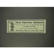 1910 Hanna Engineering Instruments Ad
