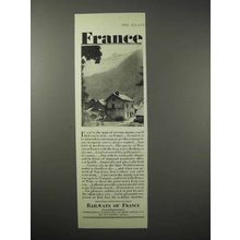 1925 France Tourism Ad - Railways of France