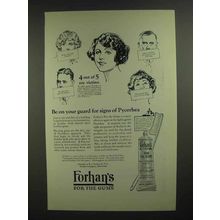 1925 Forhan's Toothpaste Ad - Signs of Pyorrhea