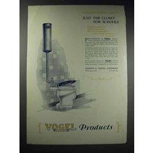 1929 Vogel No. 10 Automatic School Water Closet Ad