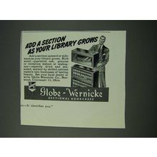 1948 Globe-Wernicke Sectional Bookcases Ad - As Your Library Grows