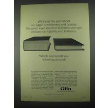 1967 Olin Waylite Paper Ad - Whiteness and Opacity