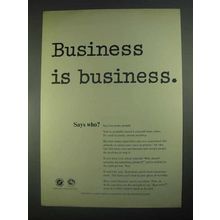 1967 Religion in American Life Ad, Business Is Business