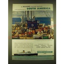 1951 Moore-McCormack Lines Ad - The relaxing, fun-filled cruise way