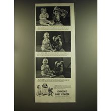 1939 Johnson's Baby Powder Ad - It's all very queer