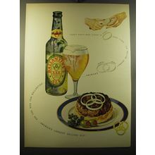 1950 Ballantine's Ale Ad - There's purity, body, flavor in every glass