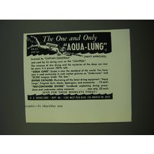 1956 U.S. Divers Corp Aqua-Lung Ad - The one and only Aqua-Lung
