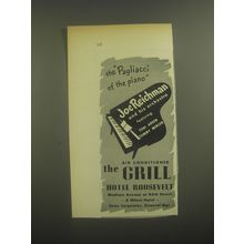 1946 Hotel Roosevelt Ad - The Pagliacci of the piano Joe Reichman
