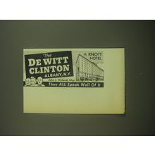 1946 The De Witt Clinton Hotel Ad - A Knott Hotel